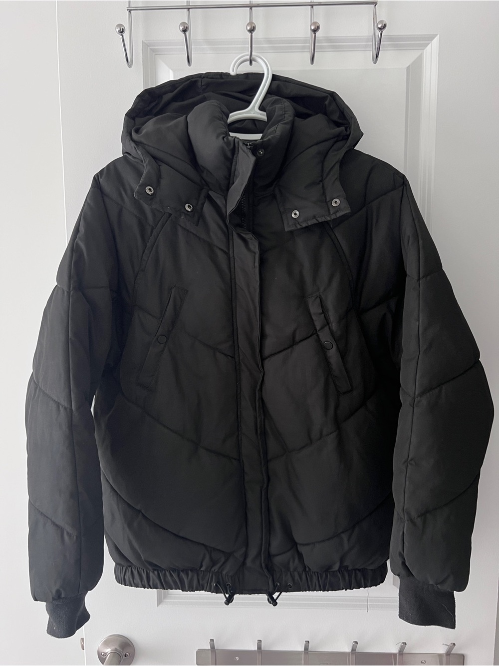 H&M Black Puffer Jacket with Hood